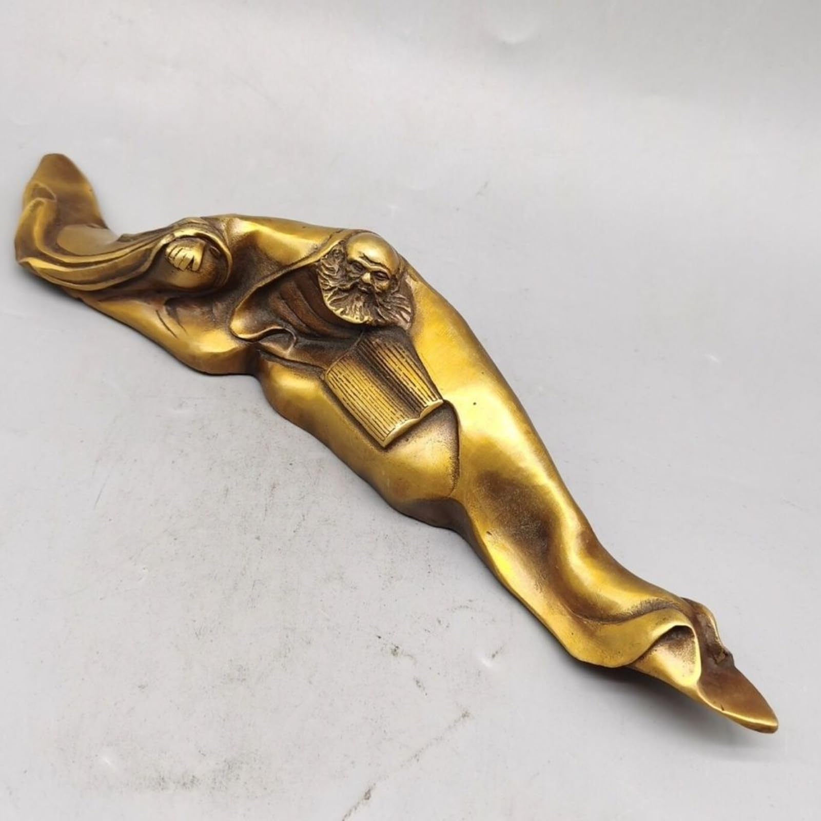 Bodhidharma-Stifthalter aus reinem Kupfer, Ornament, 30 cm, Kalligraphiebedarf, Dekoration, Handwerk, Stifthalter
