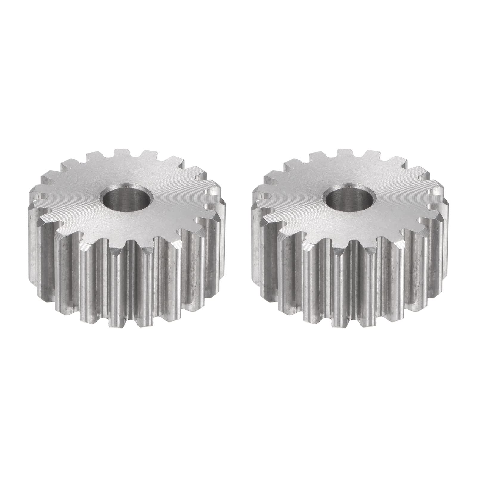 HARFINGTON 2pcs Flat Spur Pinion Gear 5mm Bore 19T Mod 1 Stainless Steel Spur Diff Differential Motor Gear RC Car Replacement Parts
