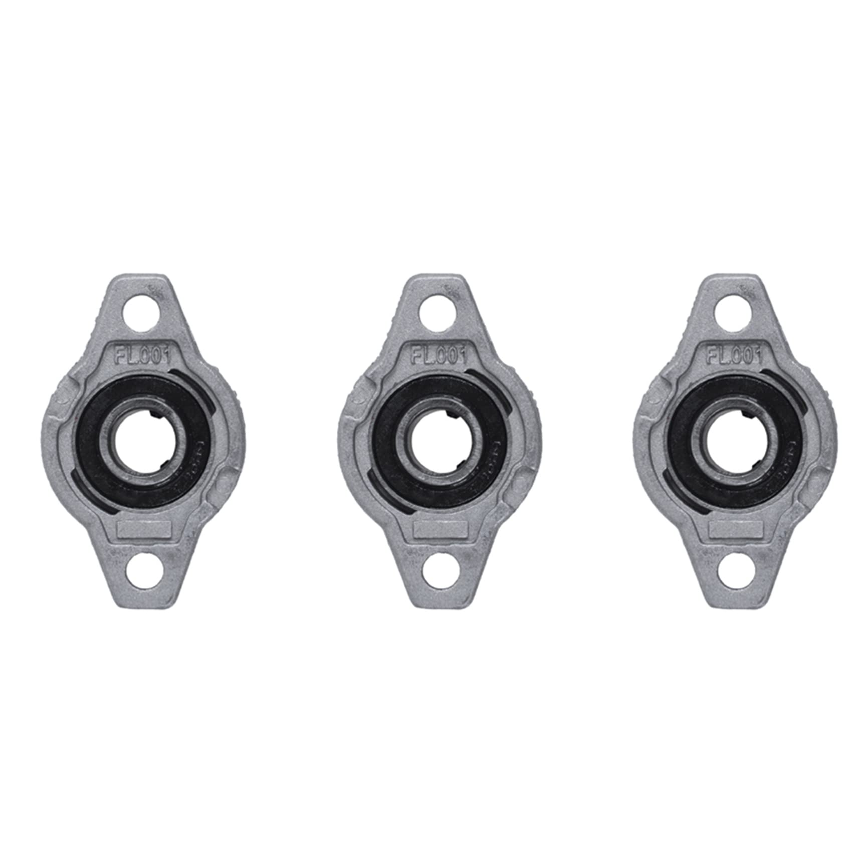 Jnchdghwa Gray & Black 3X Fl001 Zinc Alloy 12Mm Bore Self Aligning Pillow Block Bearing Flange
