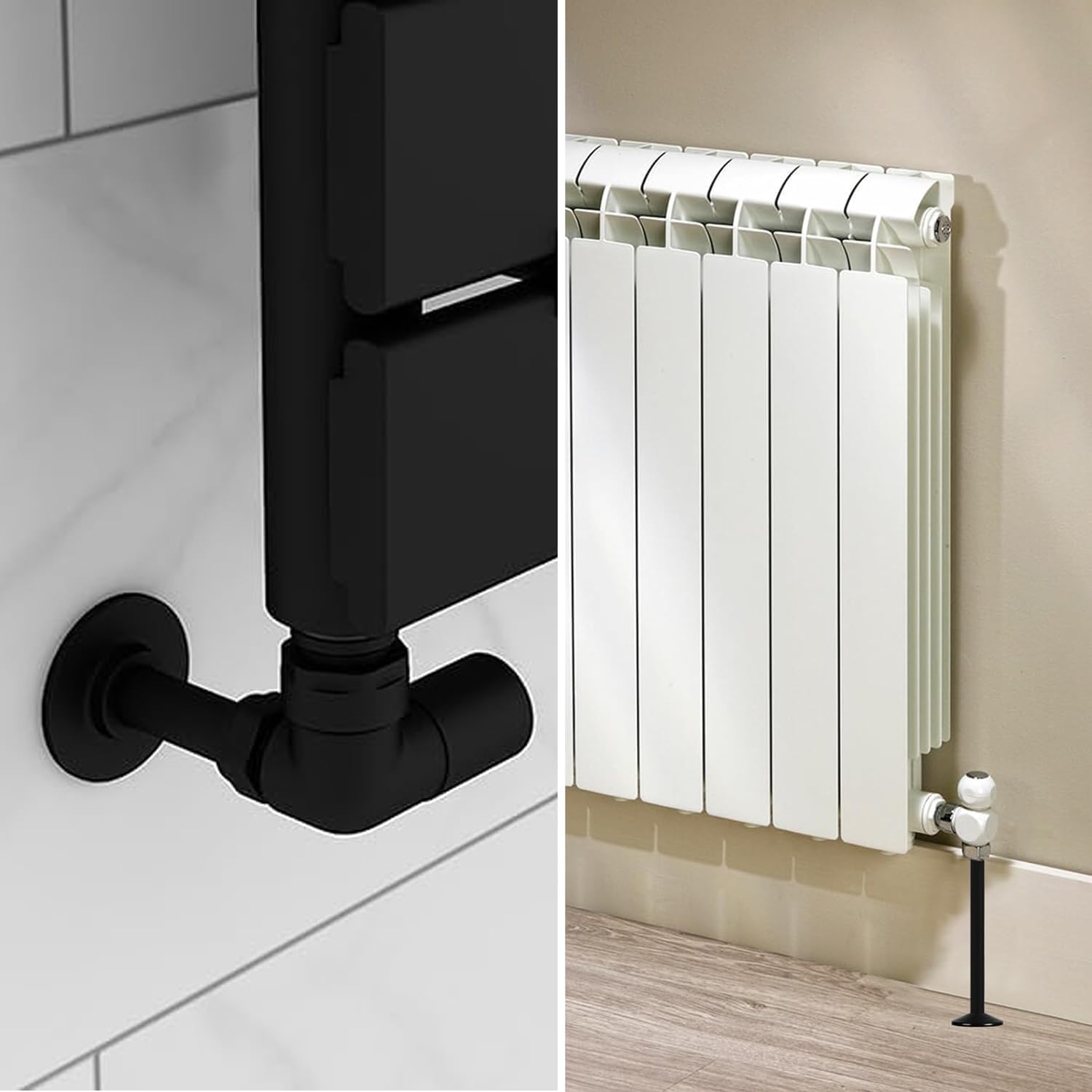 Pack of 4 Black 15mm Radiator Pipe Hole Covers - Durable and Easy to Install - Ideal for Finishing and Protecting Exposed Pipe Holes - Image 3