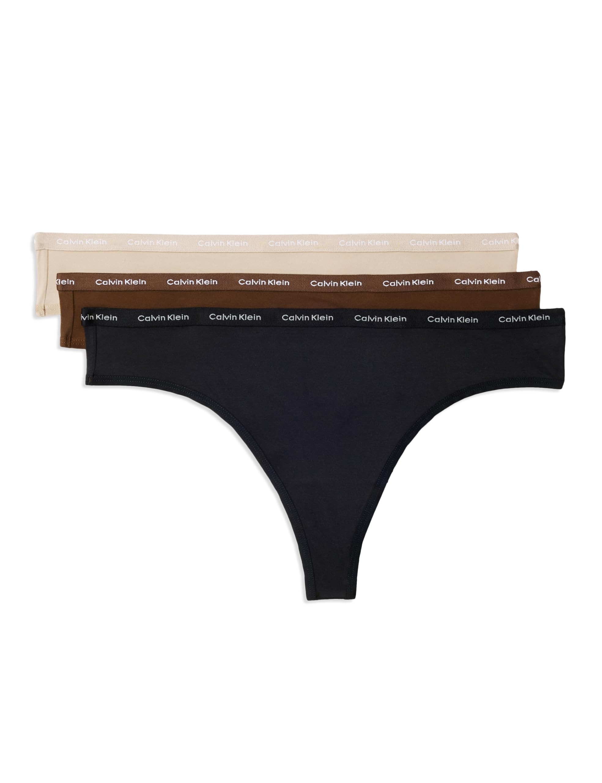 Calvin Klein womens Luxe Comfort Micro Stretch Thong Panties 3 Pack