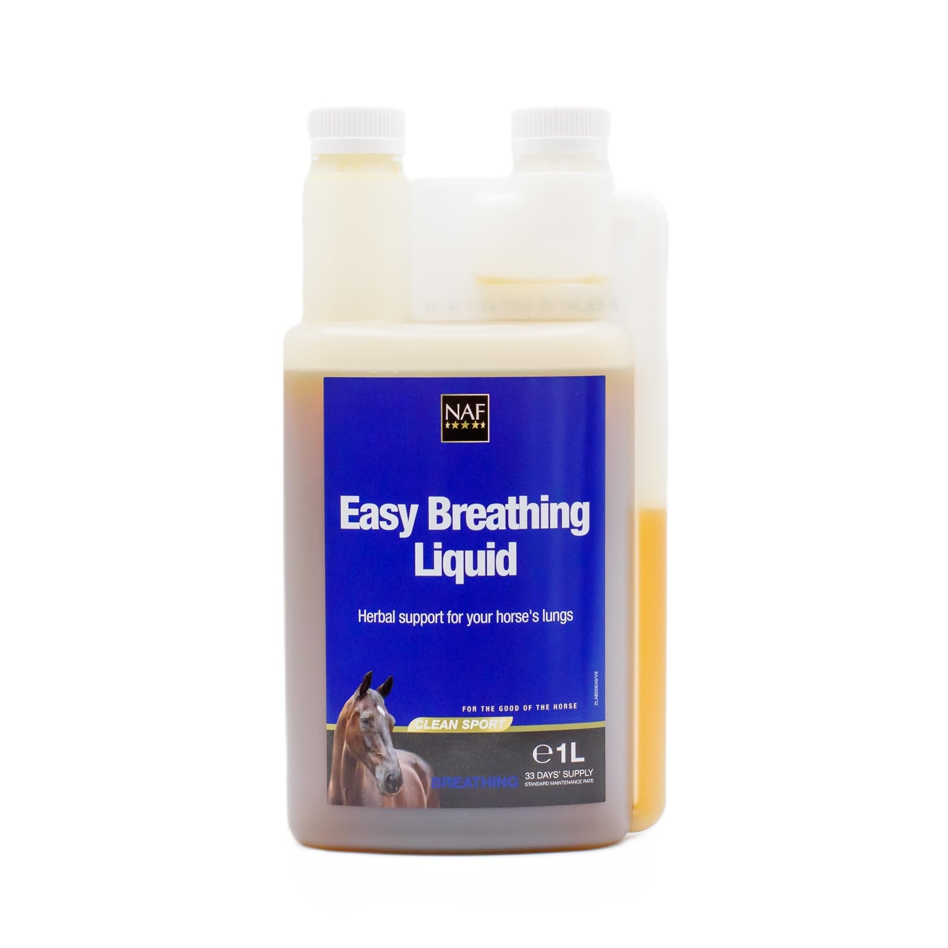NAF Easy Breathing Liquid 1L – Natural Respiratory Support for Horses – With Garlic, Aniseed & Herbal Extracts – Helps Maintain Clear Airways & Lung Function – Daily Liquid Supplement