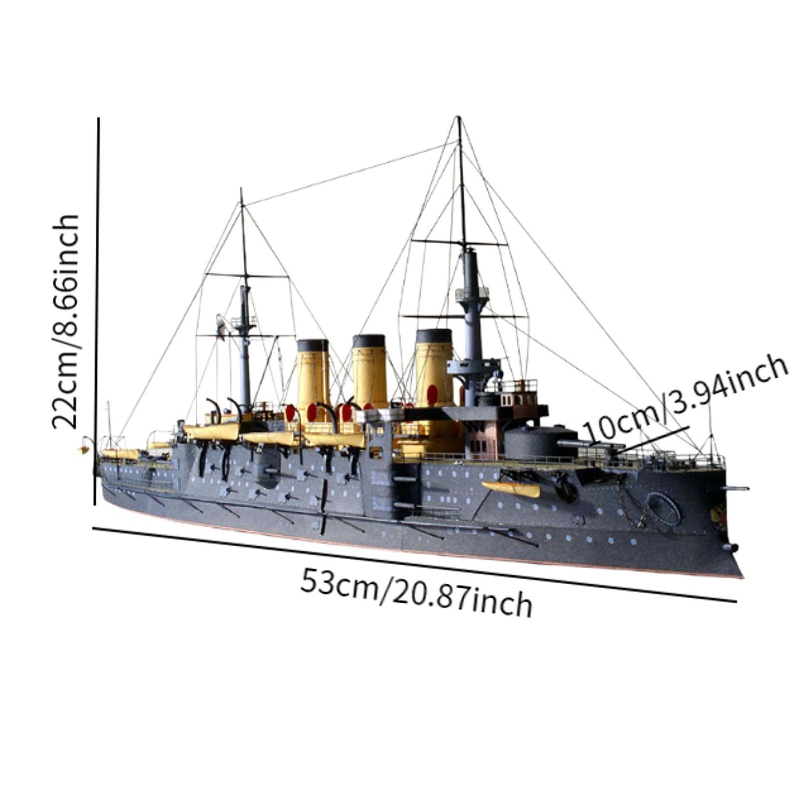 Oshhni Maquette en Papier du Navire de Guerre N Oslyabya de La Marine Tsariste à L'échelle 1:250 (à Monter Soi-même).