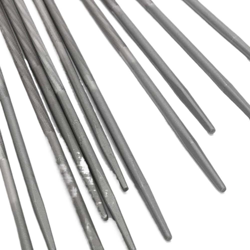 Limes rondes 4.0mm, 12 pièces, pour affûteuse de chaîne de tronçonneuse, Compatible avec les outils de menuiserie