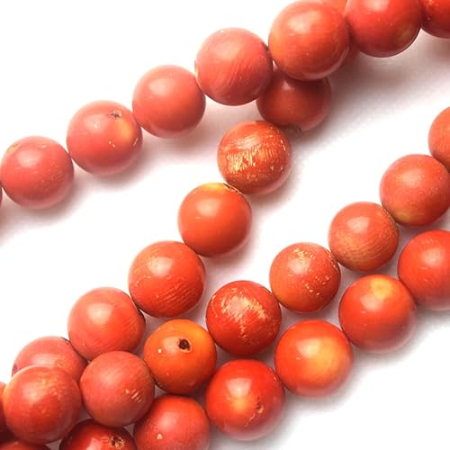 Miniatura 3 de Coral naranja semi preciosa columna irregular 0.591-0.866 in cuentas sueltas para la fabricación de joyas 15" color teñido