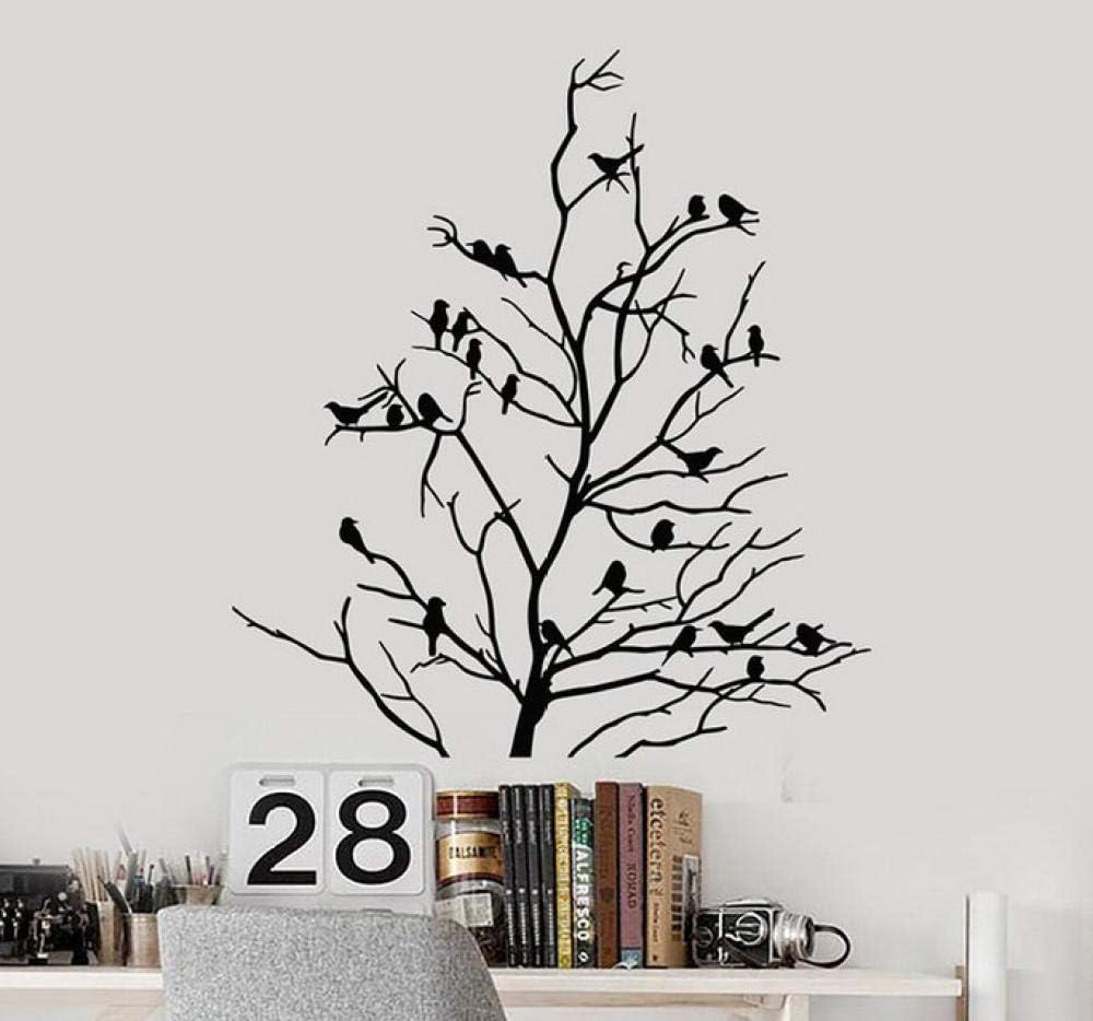 Wall Sticker Tree Bare Tree Birds Branches Living Room Decor Art