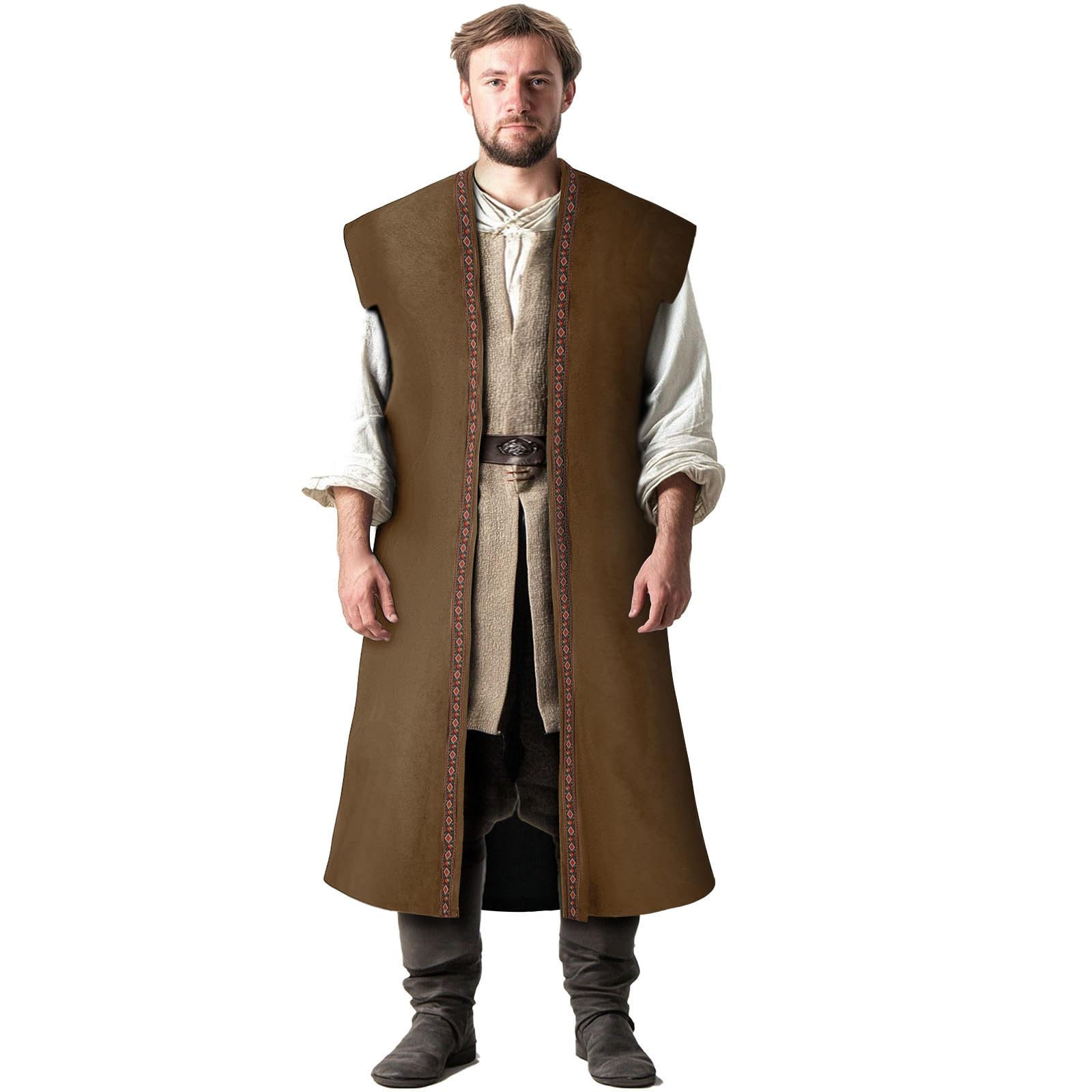 Taamlou Men's Pirate Vest Medieval Costume Renaissance Role Playing Waistcoat