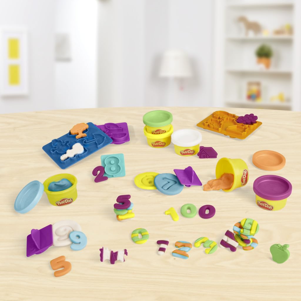 Hasbro Play-Doh Fundamentals - 9 Shape Tools plus 6 Colors of Play Dough