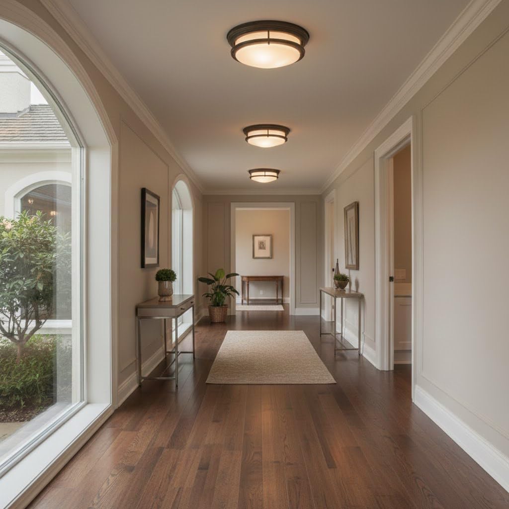 Hinkley Hadley Restoration Two Light Flush Mount, Oil Rubbed Bronze