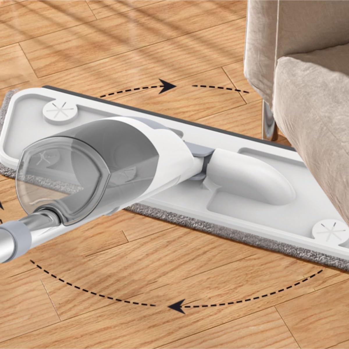 Mopa Esfregona Fregona Plana con Rociador De Agua For El Hogar, Manos Libres, Rotación 360 ​​Grados, Limpieza Limpieza Suelos