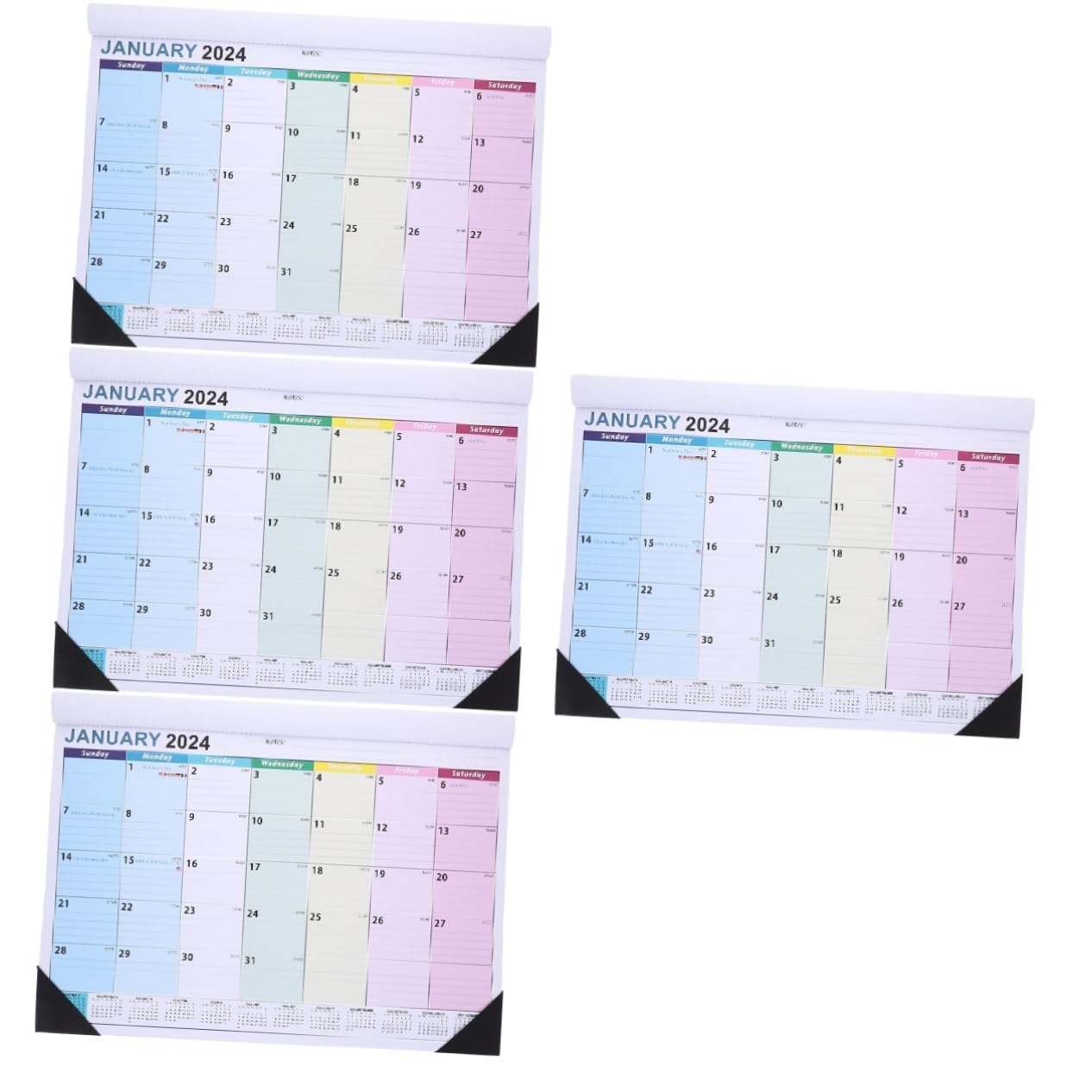 VILLCASE 4stücke Dekorativer Wandkalender Dickem Papier Für Planung Und Organisation Monatskalender Für Zuhause Und Büro Und Design Für Tägliche Nutzung