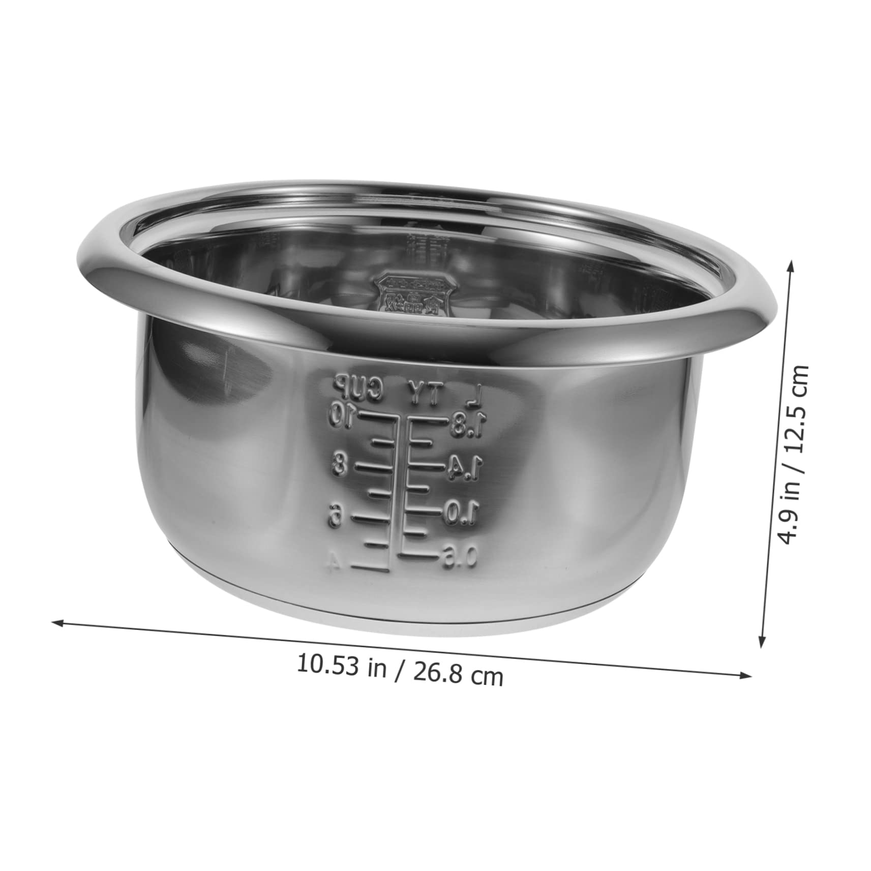 Marmite Intérieure De Cuiseur à Riz 4l en INOX 304 Épais Antiadhésif Polyvalente pour Cuisson De Riz Gâteau Remplacement Ménager