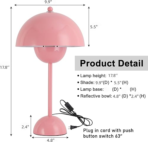 Miniatura 7 de COSYLUX Moderna lámpara de mesa pequeña para dormitorio, bonita lámpara de lectura de luz reflectante para sala de estar, habitación de los niños,