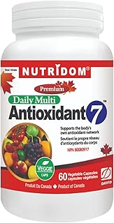 Nutridom Multi Antioxidant Formula – Broad Spectrum Antioxidant Supplement – Contains Coenzyme Q10, NAC, Alpha Lipoic Acid, Beta-Carotene, Vitamin B12, Vitamin B6, Vitamin E, Folate & Selenium - Non-GMO, Gluten Free, Vegetarian Capsules (60 Count)