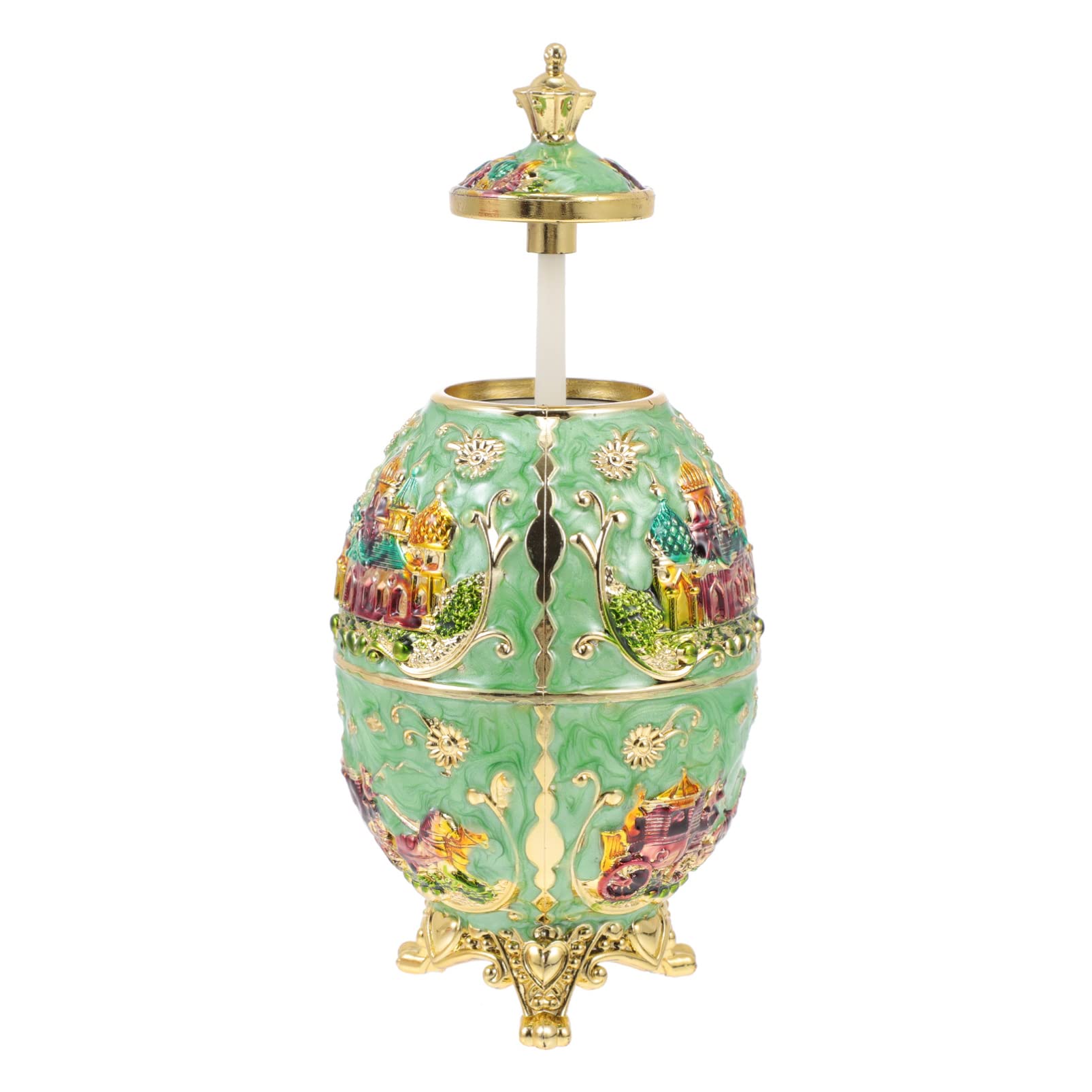 STOBAZA Automatic Toothpick Dispenser Elegant Green Toothpick Case for Home Restaurants Design Easy Press Eject Function Versatile Storage Holder for Kitchens Cafes