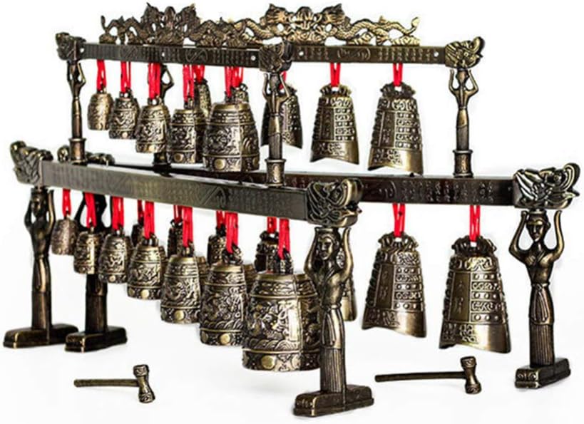 Chinese Bell Chimes Meditation Chime Musical Instrument Percussion Chinese Ancient Folk Instrument Souvenir for Office Decoration (Pattern 3)