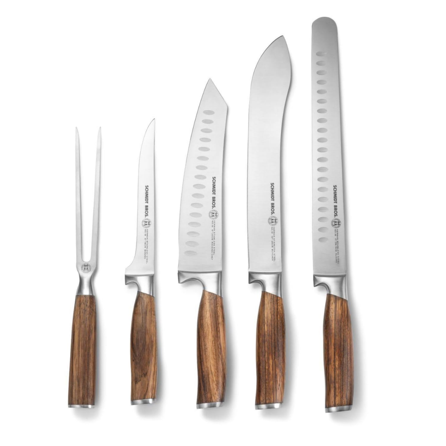 Amazon.com: Zebra Wood 6-Piece BBQ Knife Set - Fully Forged