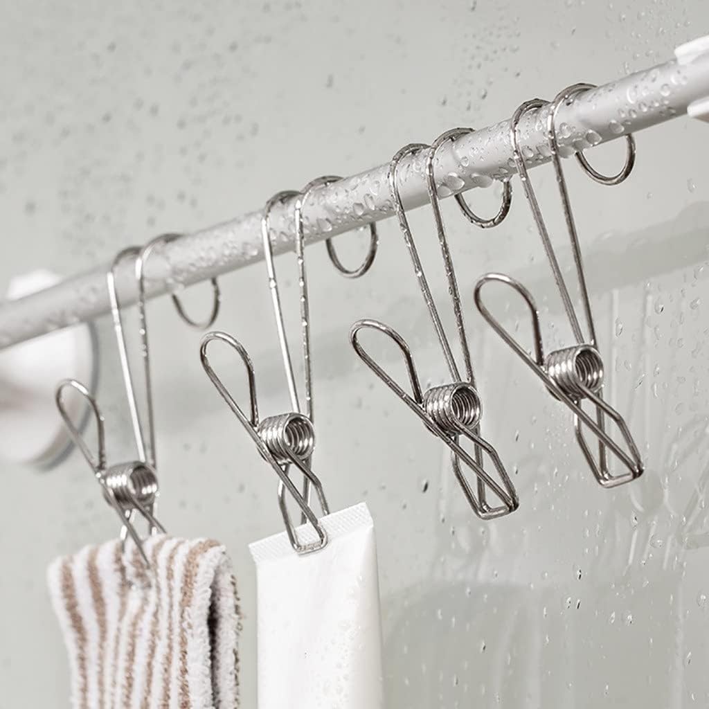 4PCS Clothespin Multi-Purpose Hook Clip Home Underwear Socks Clip Quilt Wind Clip Portable Hanger Storage (White Fruit Peach5)