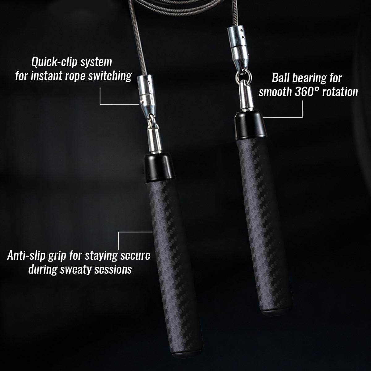 【Gewichtetes Springseil für Männer & Frauen】3-in-1 austauschbare Gewichte (1/2.3 kg, 1/1.8 kg, 1/2.9 kg) - 360° High-Speed-Spin, verstellbare Länge & ergonomische Ledergriffe für Pro Fitness, Cardio