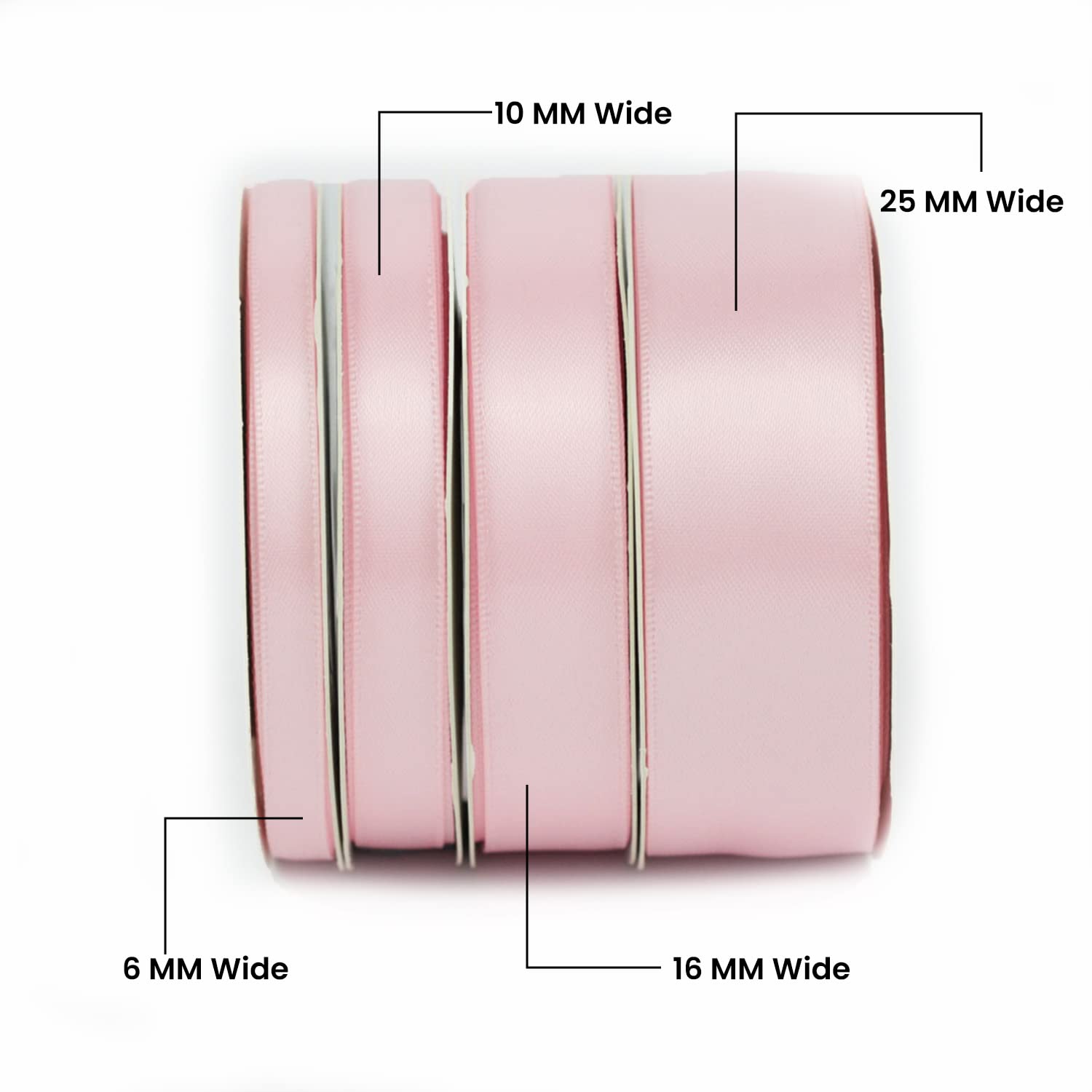 Double Sided Satin Ribbon, 27 Solid Colours, 10 Metre Reel, Fabric Ribbon for Gift Wrapping Cake, Wedding Party Decoration - Image 2