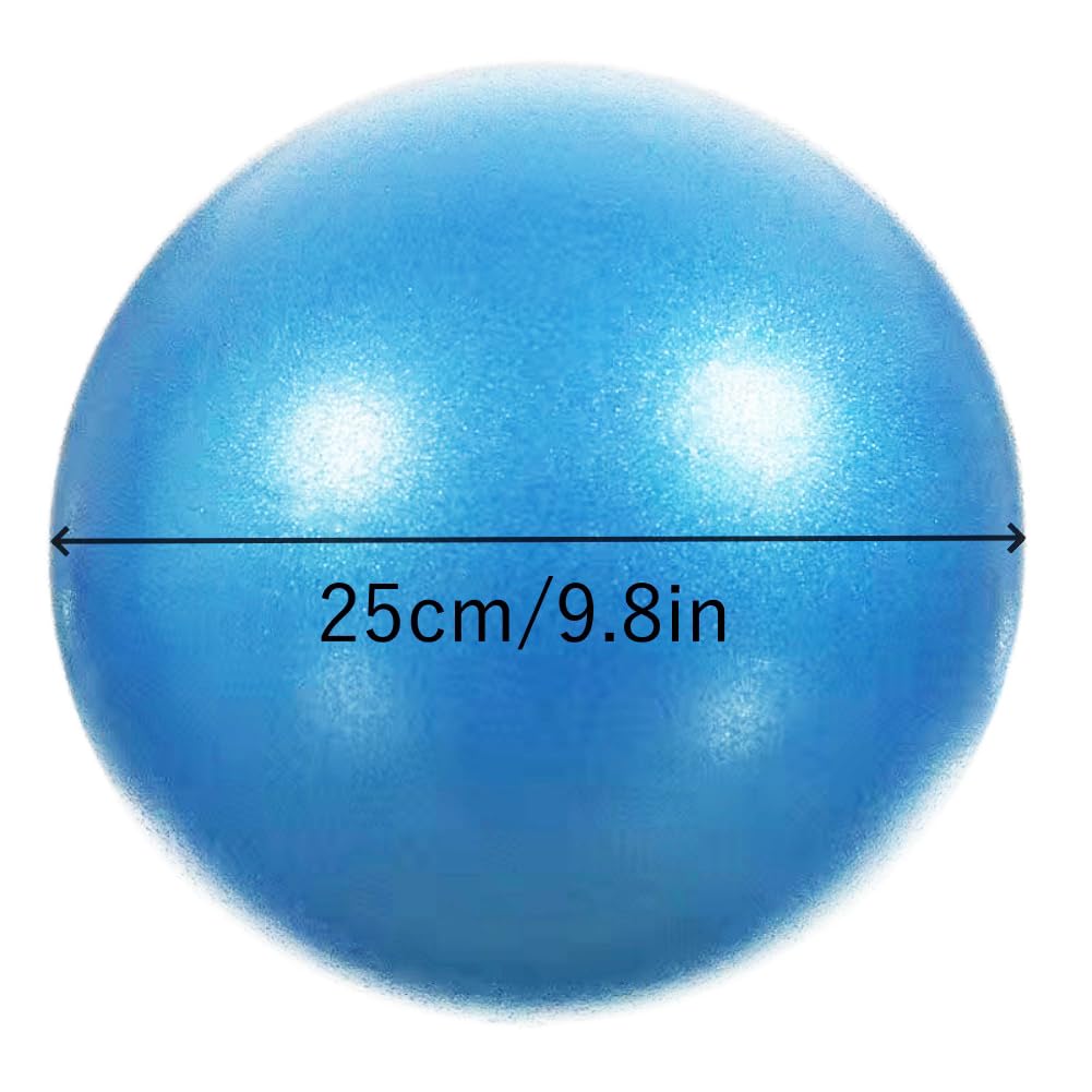 Hibmisy Palla Pilates Piccola,25 CM Palla da Pilates Anti Scoppio Antiscivolo Palla per Yoga, per Casa, Fitness, Allenamento Equilibrio