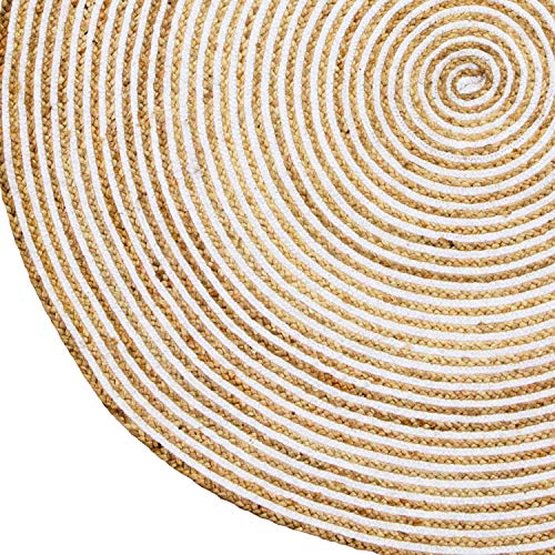 Handgewebter runder Jute Teppich 150 cm groß Rocio | Outdoor Teppiche Rund geflochten für Garten oder Balkon | Indoor im… – Bild 4
