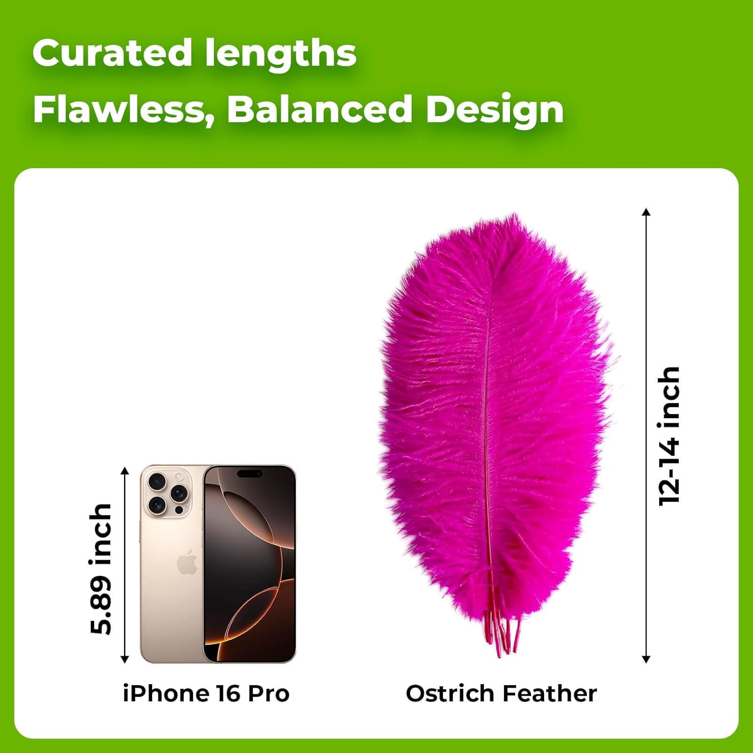 Piokio 40 pcs Natural Fuchsia Ostrich Feather 12-14 inch(30-35 cm) Bulk for Wedding Party Centerpieces and DIY Clothes Decoration, Gatsby Decorations