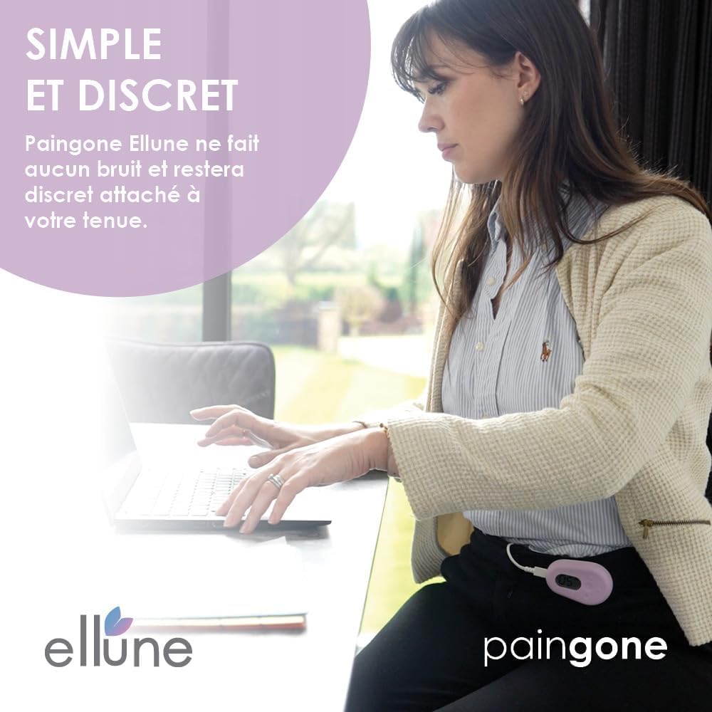 Paingone Ellune Soulage règles douloureuses endométriose batterie haute performance longue durée écran intuitif lavande