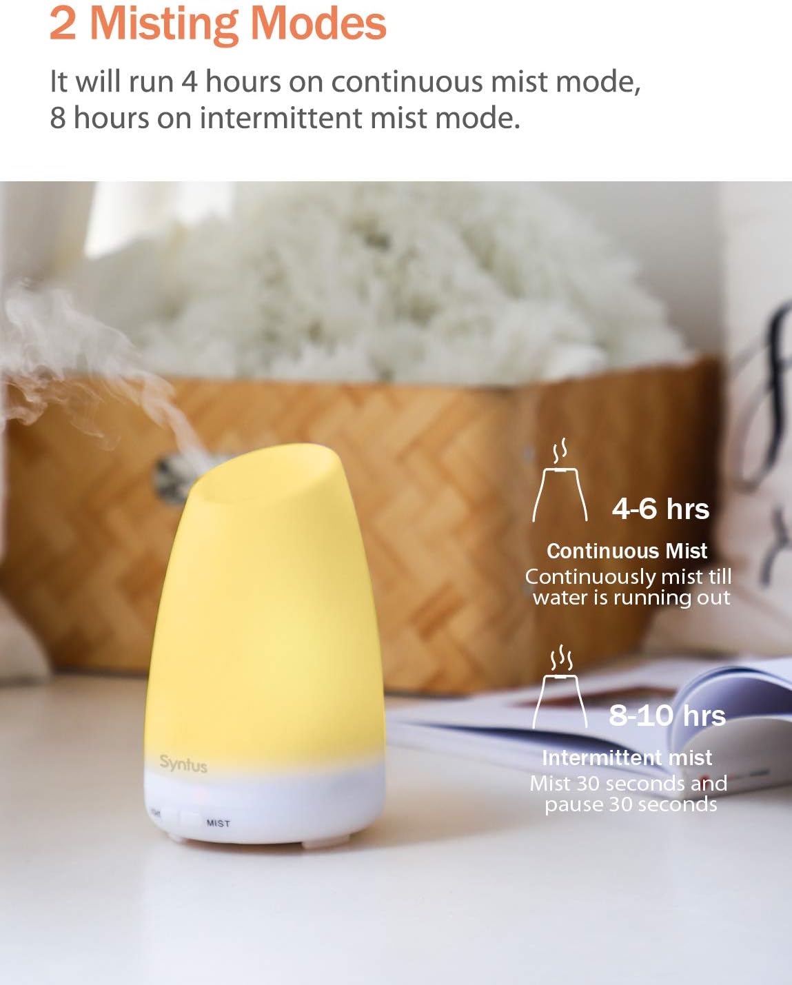 Syntus ST150 Diffuser dimensions compared to a smartphone