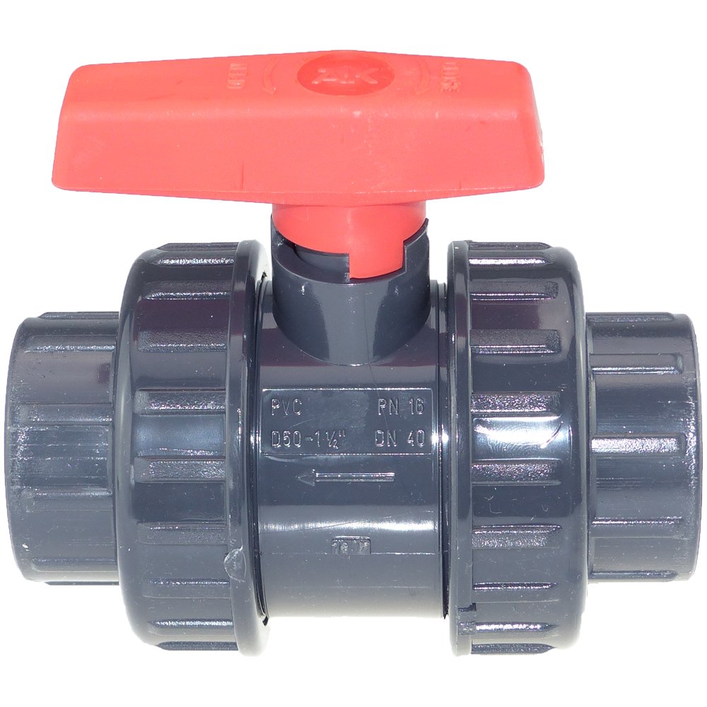 PVC - Válvula de bola adhesivas manguito AK (25 hasta 90 mm)
