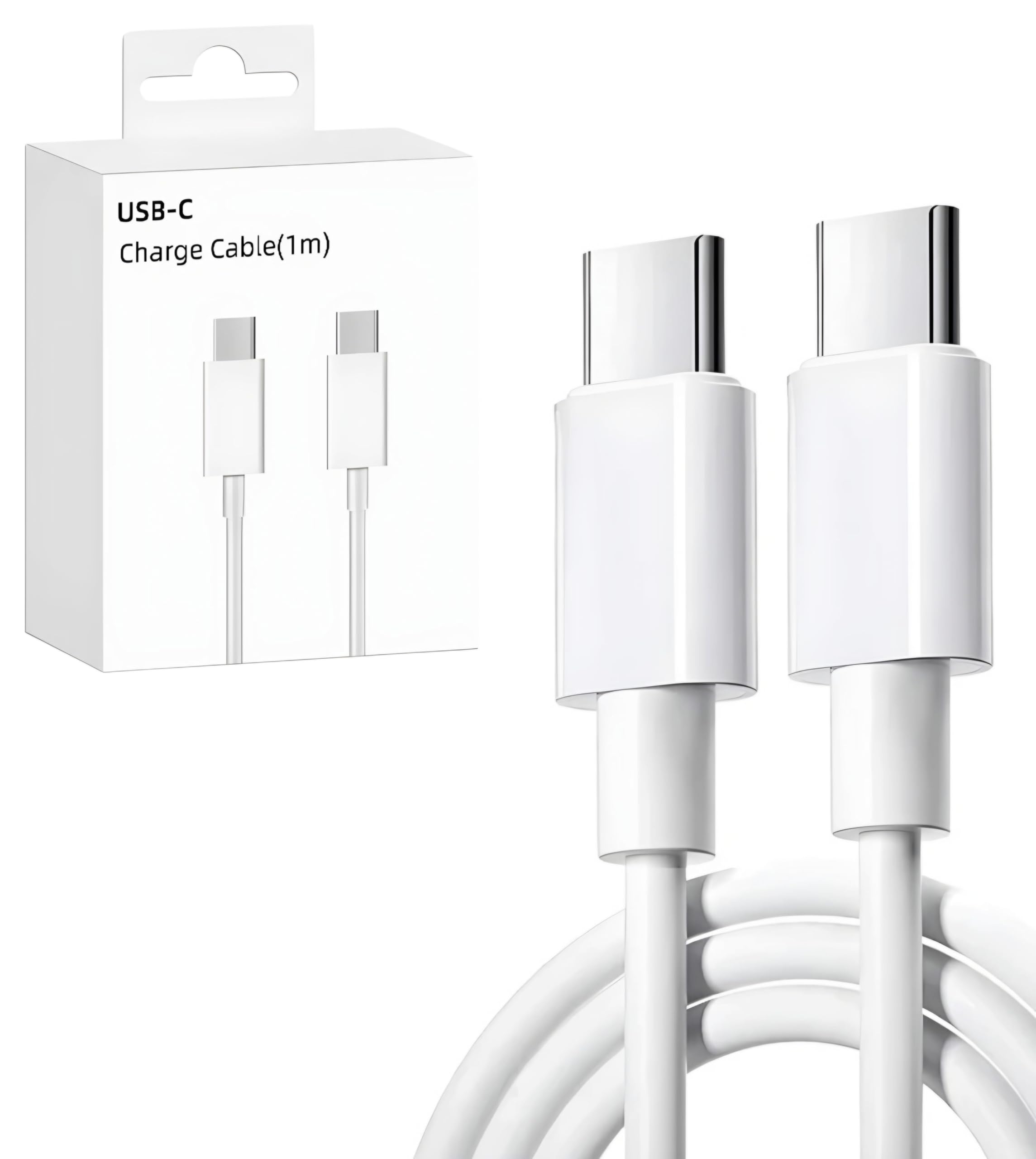 Kyrotech USB C Kablosu Esnek USB C - USB C Şarj Kablosu PD 3.0 iPhone 15 Pro Max Galaxy S23 S22 S21 A54 Pixel 7 iPad Pro 12.9 iPad Mini 6/Air 5 vb. ile uyumludur.