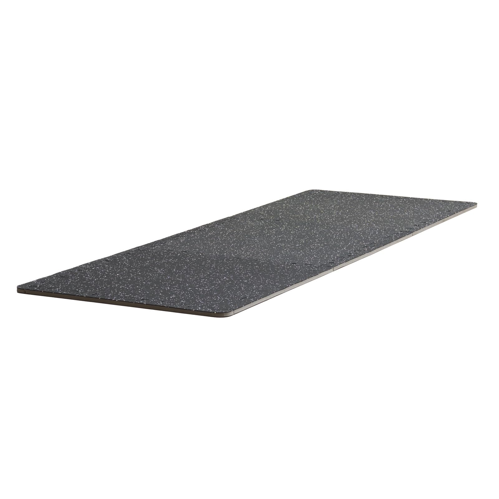 VEVOR Alfombrillas de Gimnasio de 610 x 610 x 14 mm, 12 Baldosas de Goma con Espuma EVA con Una Cobertura de 4,5 m² y Diseño de Rompecabezas Entrelazado para Gimnasio, Hogar, Garaje, Blanco y Negro