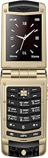 Snexian All-New Rock V FLIP Dual Display |Keypad Mobile| with 2.8" and 0.85" Big Display |Flip|Fold|BT Dialer| Voice Changer |Auto Call Recording|Big Battery| FM |Camera| Feature Phone | Gold