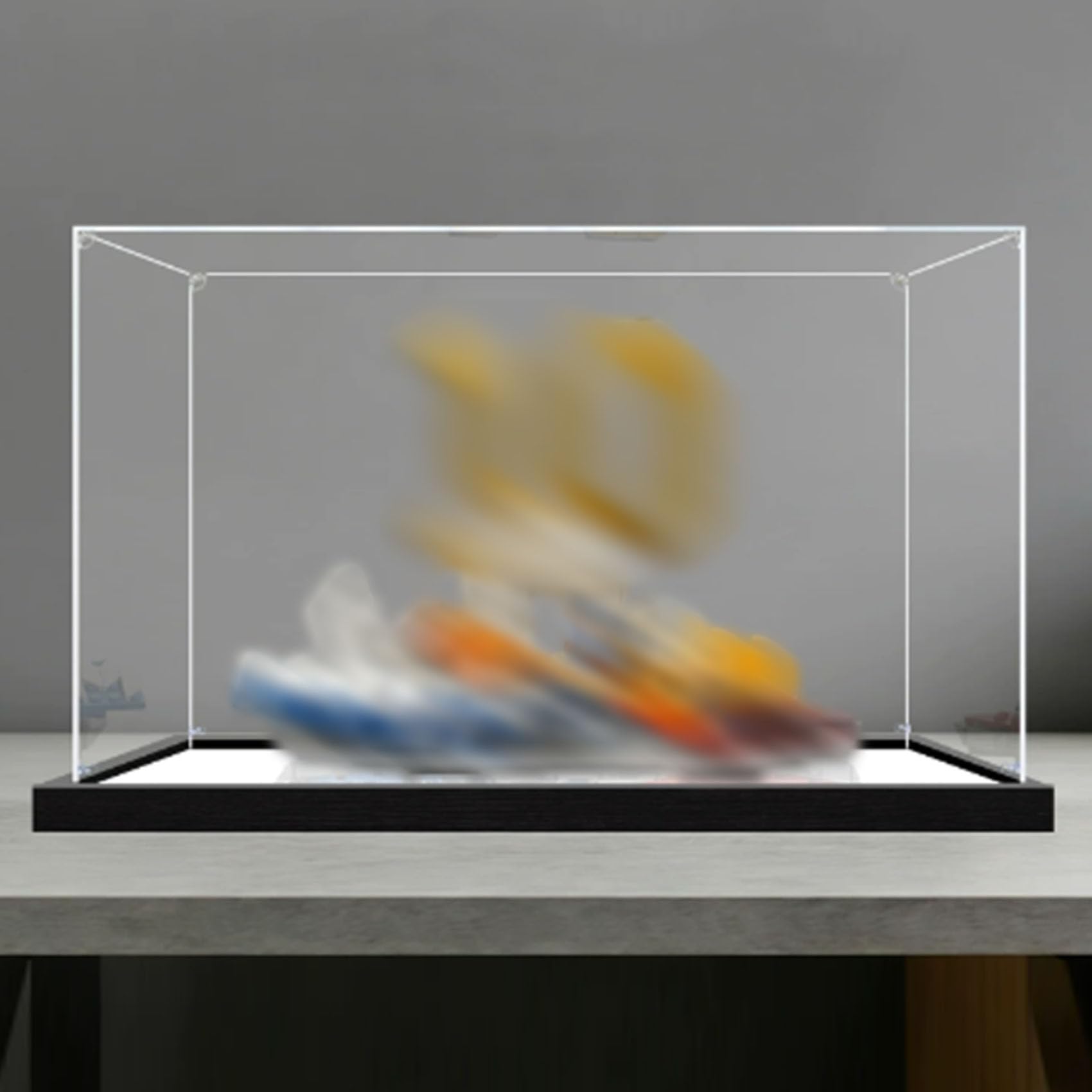 Acrylic Display Case for Le-go 43013 Soccer Goal Model, Dustproof Display Box (display box only) (StyleC 2mm)