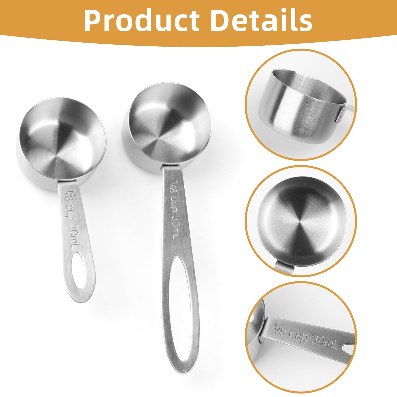 Set Da 2 Misurini Per Caffè 30ml In Acciaio Con Manico In Silicone: Precisione E Stile Per I Tuoi Dosaggi In Cucina!