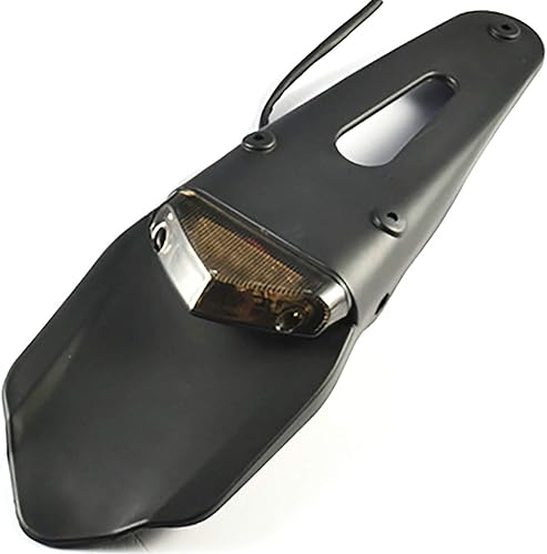 Soporte universal de guardabarros trasero de 12 V, luces LED de freno para Honda, Yamaha, motocicleta todoterreno personalizable, MX Dual Sport Pit