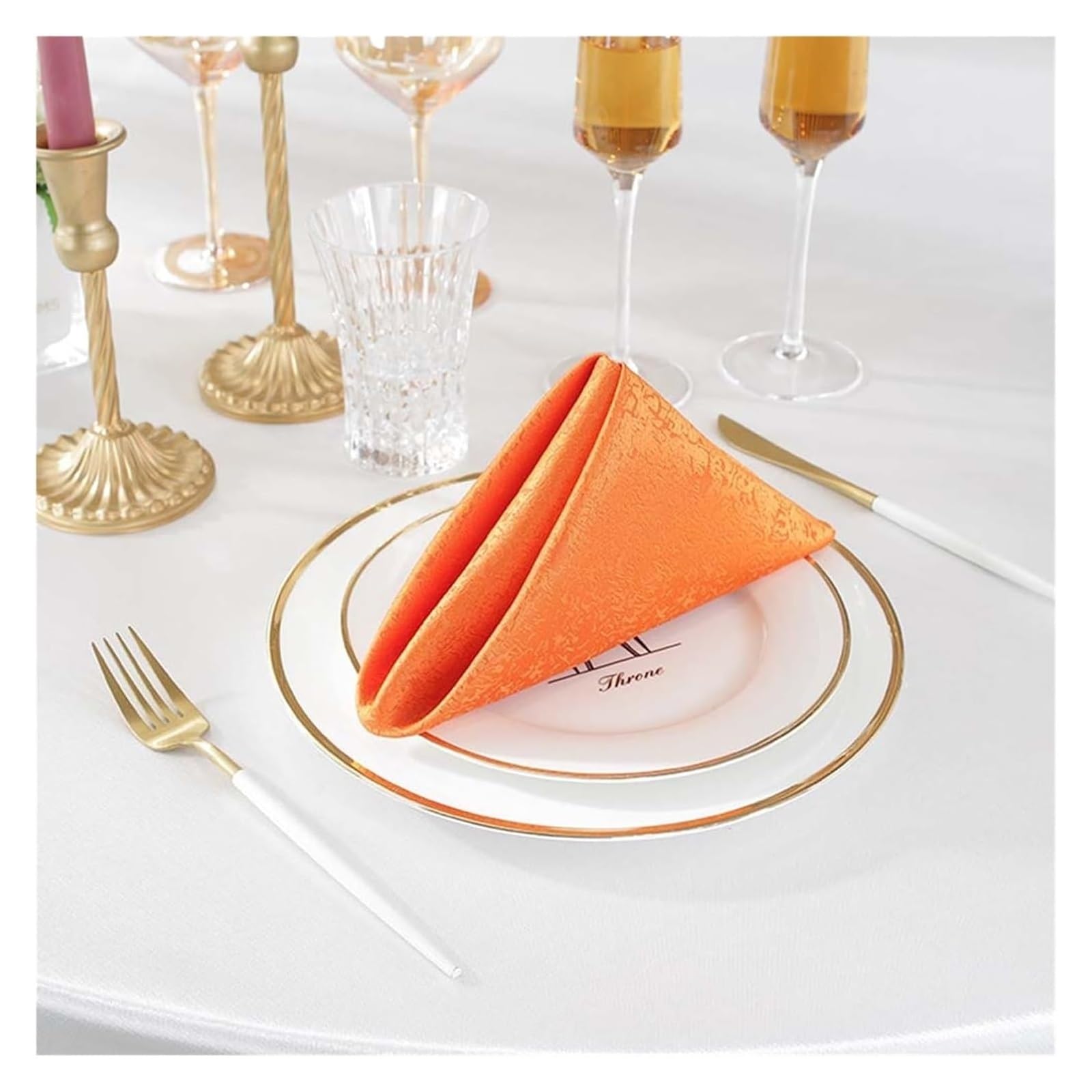 Cotton Table Napkins, Cotton Table Napkins 10 Pack 45x45cm Ester Jacquard Multicolor(Type 24)