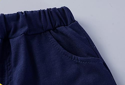 Miniatura 4 de Ropa de traje de caballero de verano para niños pequeños amarillo 12 meses