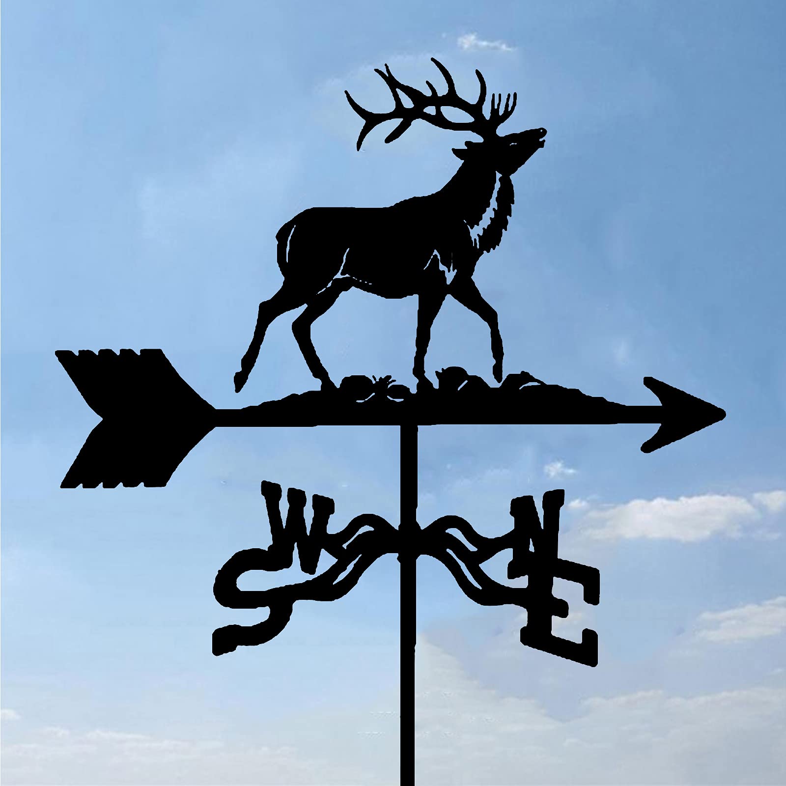 TAXXII Metal Weathervane with Silhouettes Ornament, Wind Vane Weathercock Garden Stake Outdoor courtyard weather vane wrought iron Direction Indicator Professional Measuring Tool