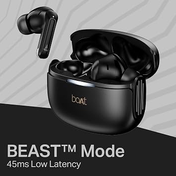 boAt Airdopes 219, 4Mics ENx Tech, 40 Hrs Battery, Best in Segment for Calling, Free Music Streaming,13mm Drivers, Bluetooth Earbuds, TWS Ear Buds Wireless Earphones with mic (Carbon Black)
