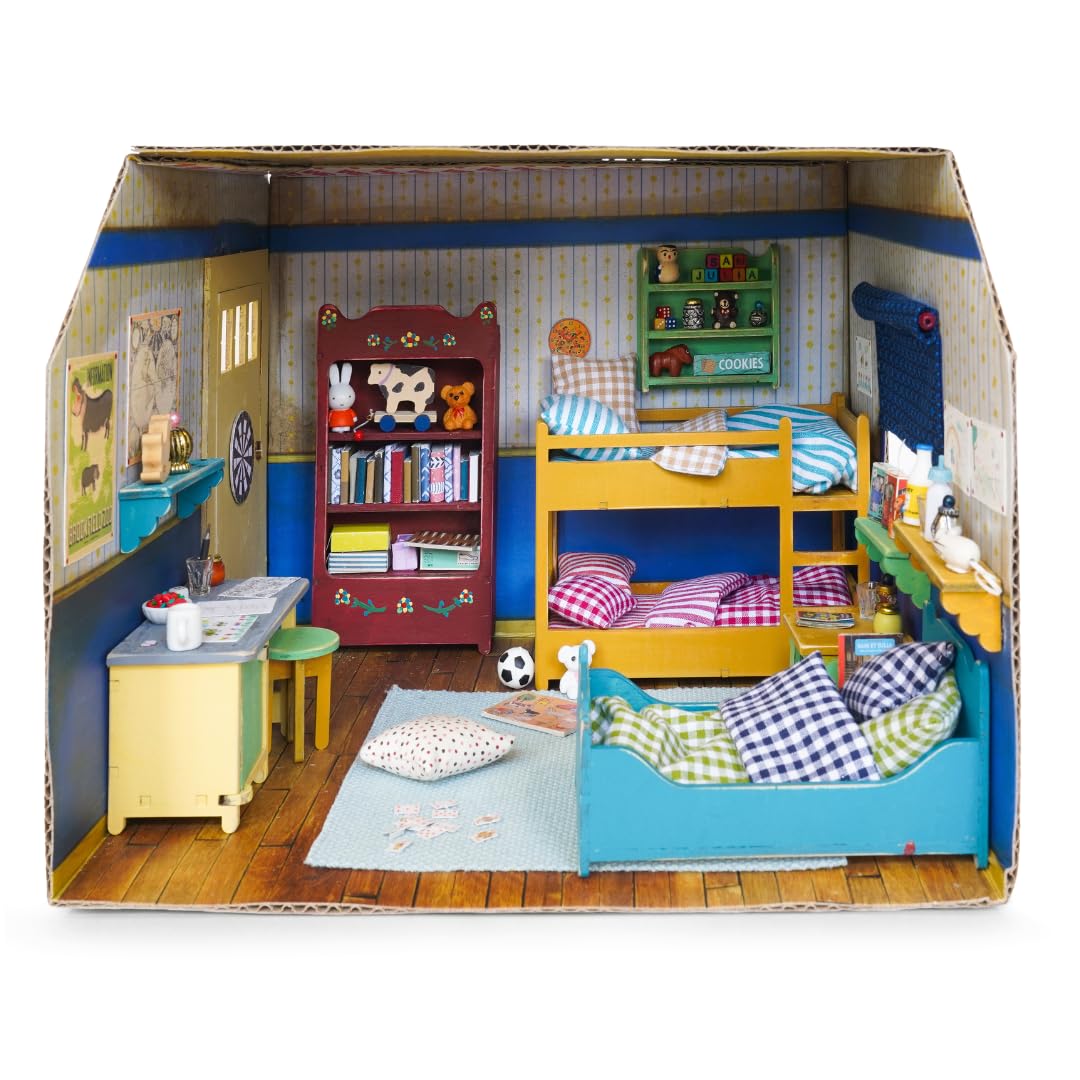 Sam & Julia - Paket: Baue Dein eigenes Mäusehaus - Miniatur Räume, Puppen-Möbel und Zubehör 1/12 fürs Puppenhaus oder für die Puppenstube zum selber basteln