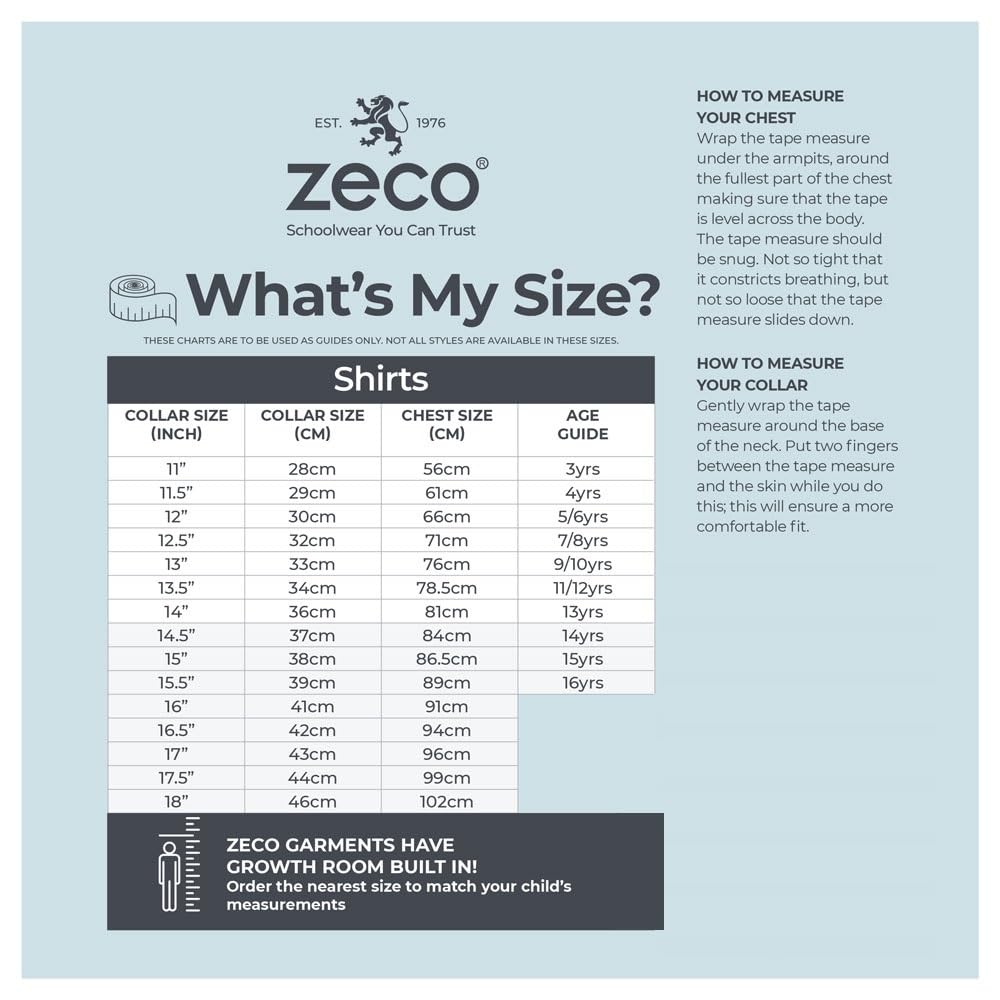 ZECO Boys School Short Sleeve, Non Iron Shirt - Twin Pack