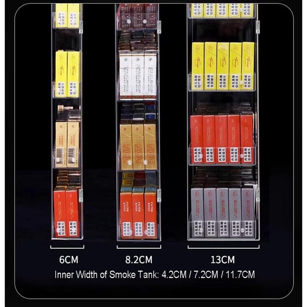 Estantes De Exhibición De Tiendas, Estante De Almacenamiento De Cigarros Colgantes En La Pared Vitrina De Cigarrillos Yakele Se Puede Usar En Recuerdos, Bocadillos, Vino, Cosméticos(39x6x51cm)