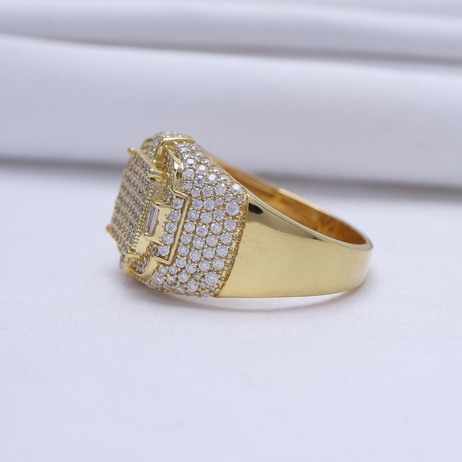 Square Frame Baguette Wedding Anniversary Ring for Men, 1.90 CT (1 7/8 CT)