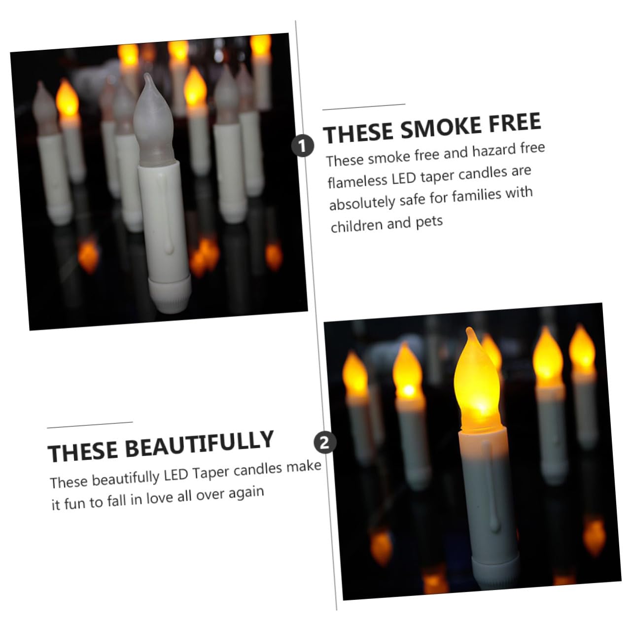 Hemobllo 12pezzi Candele Candele Led Forma Fiamma Senza Luci Di Candela Per Matrimoni e Feste Per Decorazioni