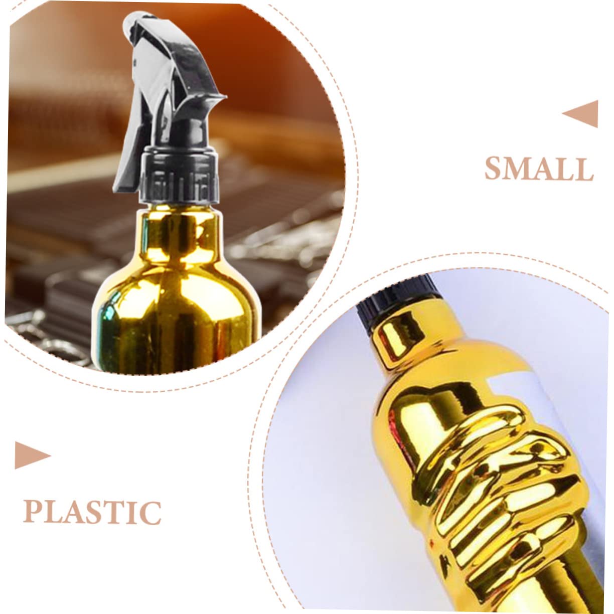 minkissy 5pezzi Spray Bottle Professionale Per Parrucchieri Nebulizzatore Retro Inossidabile Per Saloni Di Bellezza e Uso Domestico Design Ergonomico e Resistente