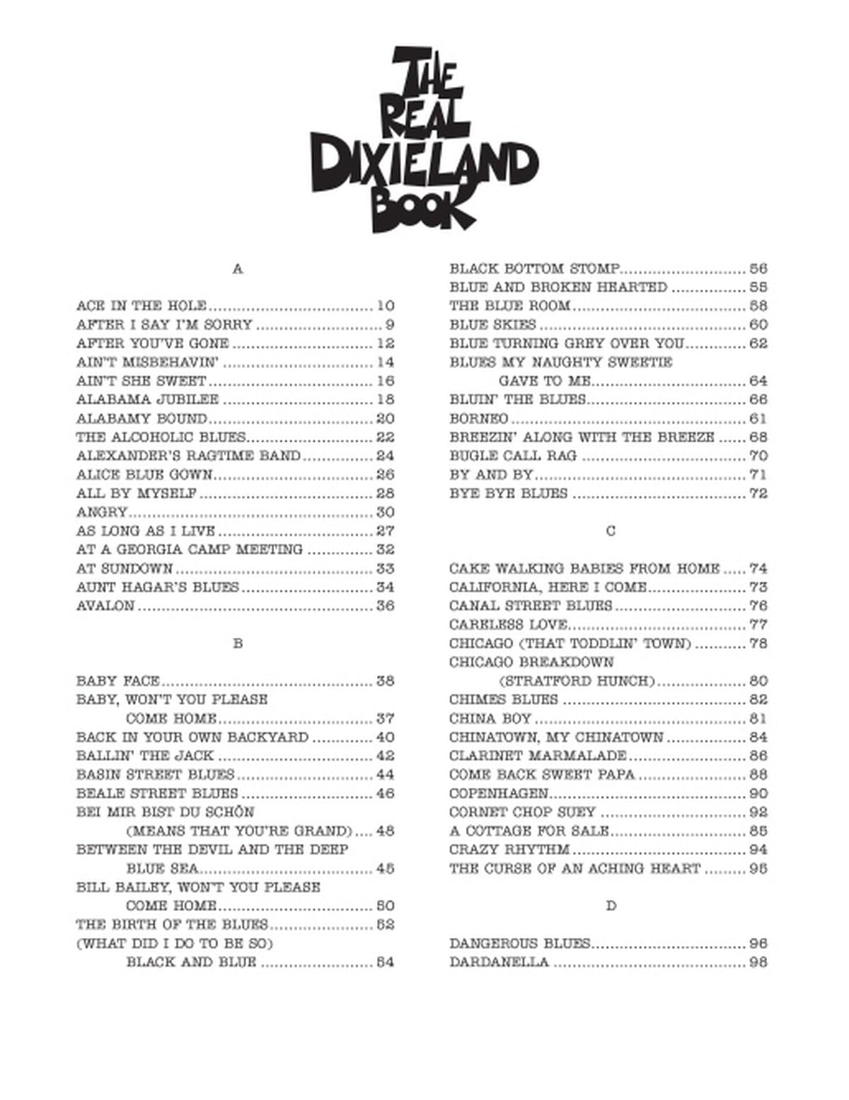 The Real Dixieland Book - C Instruments