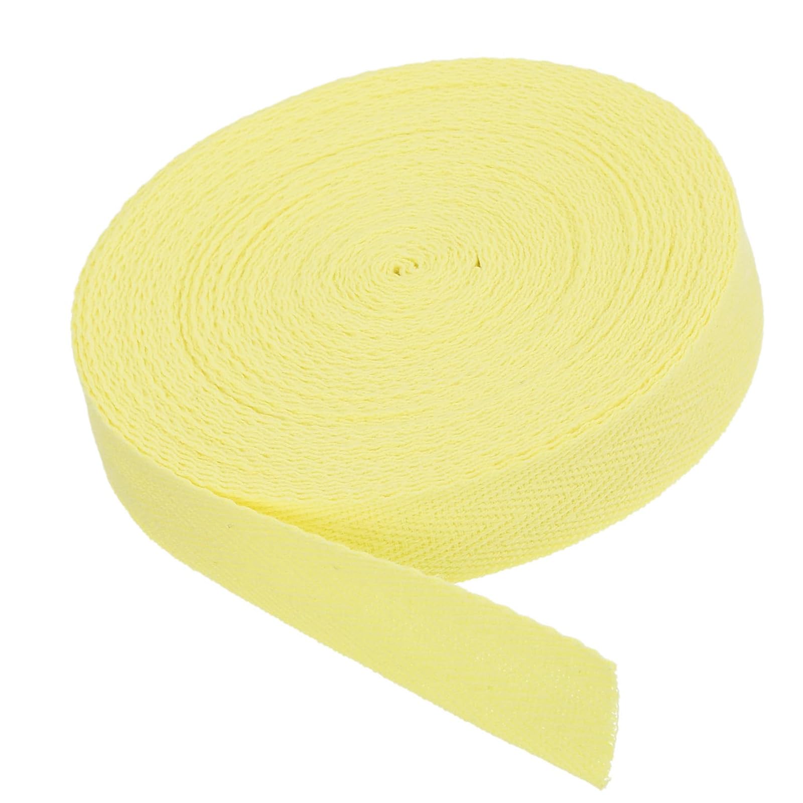 MACHSWON Cotton Twill Tape 3/4 Inch 10 Yards Cotton Ribbon Bias Binding Tape Herringbone Webbing Trim for Sewing Gift Wrapping Craft DIY Light Yellow