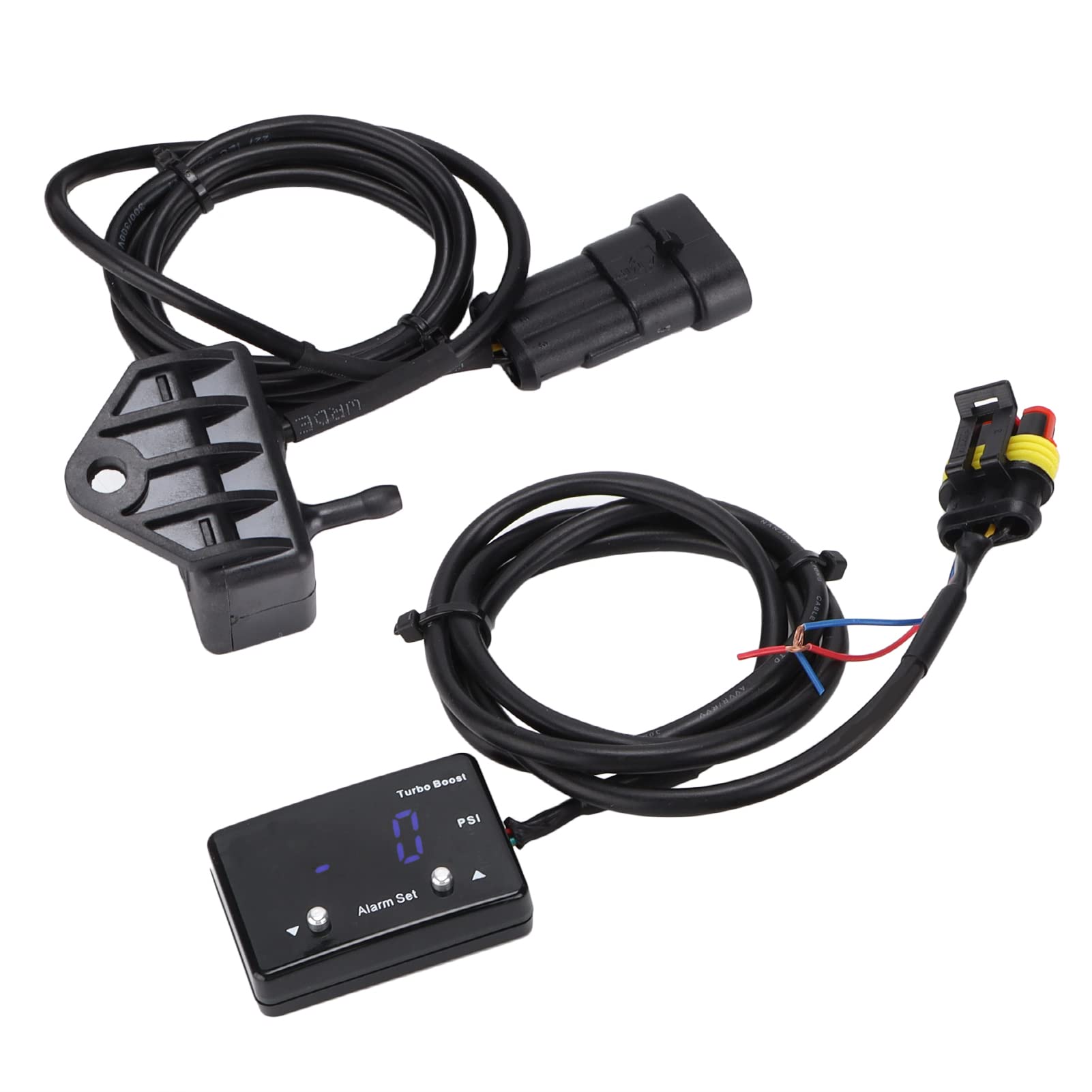 Cyfrowy Wskaźnik Temperatury Turbo Boost 12 V -14 do 40 PSI Niebieska Dioda LED Sygnalizująca Ciśnienie w Próżni