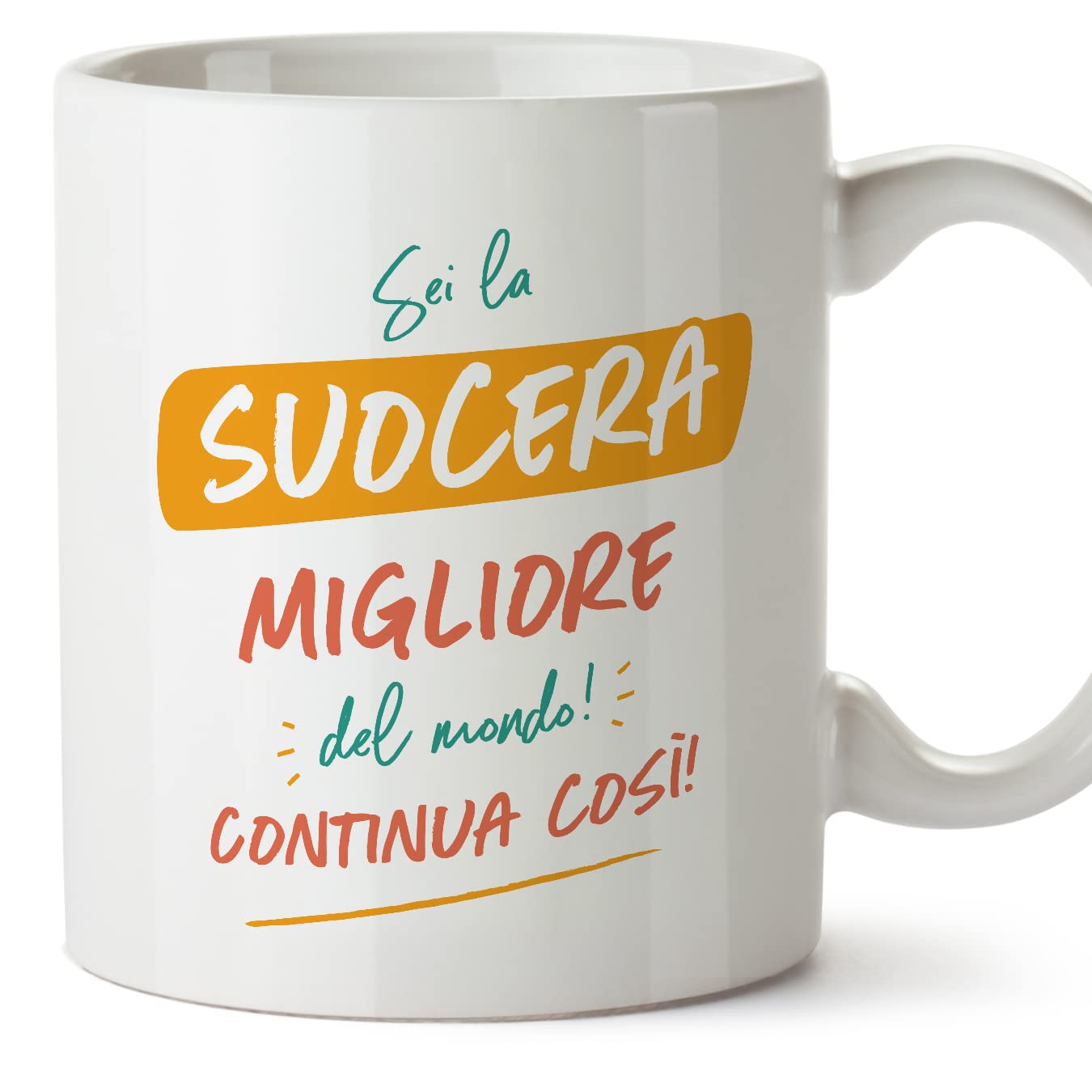 MUGFFINS Mother in Law Mug - in Italian - Sei il Migliore continua COSI - Funny Gift - Ceramic 11oz Mug